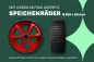 Preview: Schäper Speichenrad  Ø 260 x 80 mm, rot mit schwarzer Lauffläche